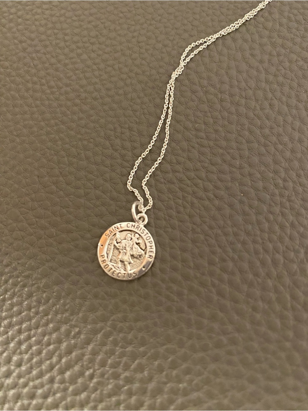 Saint Christopher Silver-Tone Pendant Necklace - Silver